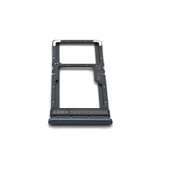 Держатель (лоток) SIM-карты для Xiaomi Poco M3, черный