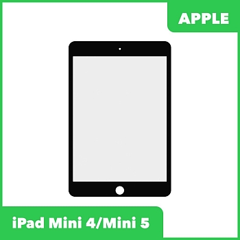 Стекло + OCA пленка для переклейки Apple iPad Mini 4, Mini 5, черный