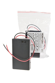 Адаптер для аккумуляторов Robiton Bh3xAAA/switch с выключателем и двумя проводами PK1, 1 штука